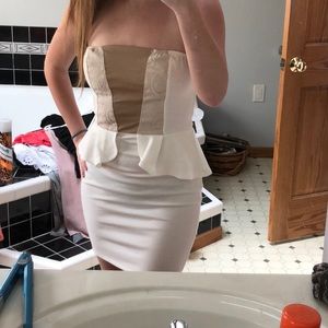 Strapless bodycon dress